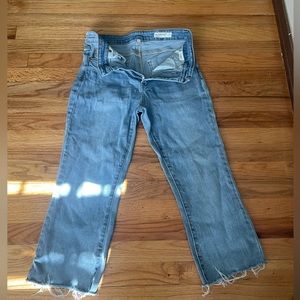 Blank NYC Jeans Womens 28 Light Wash The Varick Kick Flare Raw Hem Streetwear